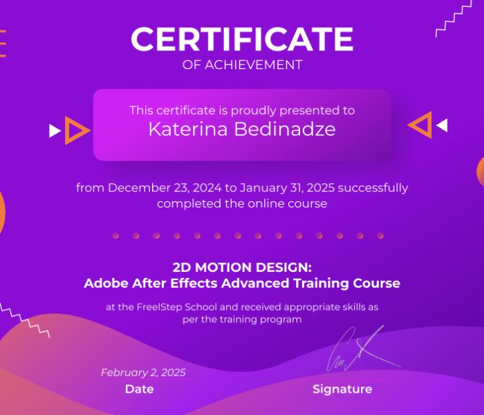 CERTIFICATE AFFTER EFFECTS